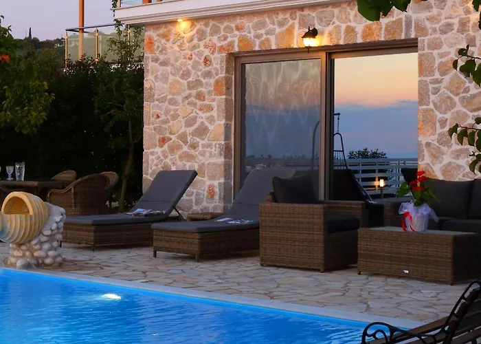 Sea Horizon Private Luxury Lefkada Sea View Private Pool Station touristique *