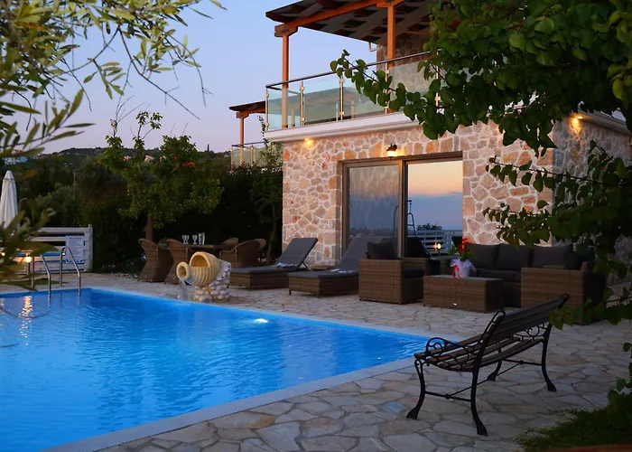 Sea Horizon Private Luxury Lefkada Sea View Private Pool Station touristique Tsoukaládhes