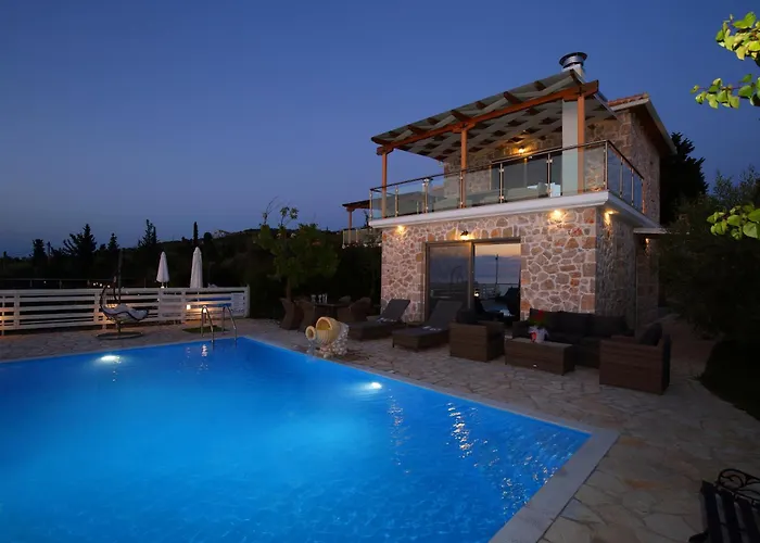 Sea Horizon Private Luxury Lefkada Sea View Private Pool Üdülőközpont Cukaládesz